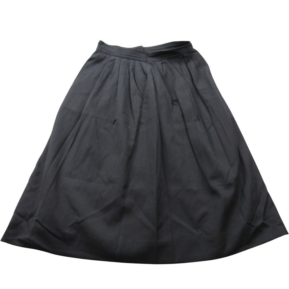 Vintage CLAUDE Black Pleated Midi Skirt Size‎ 9/10